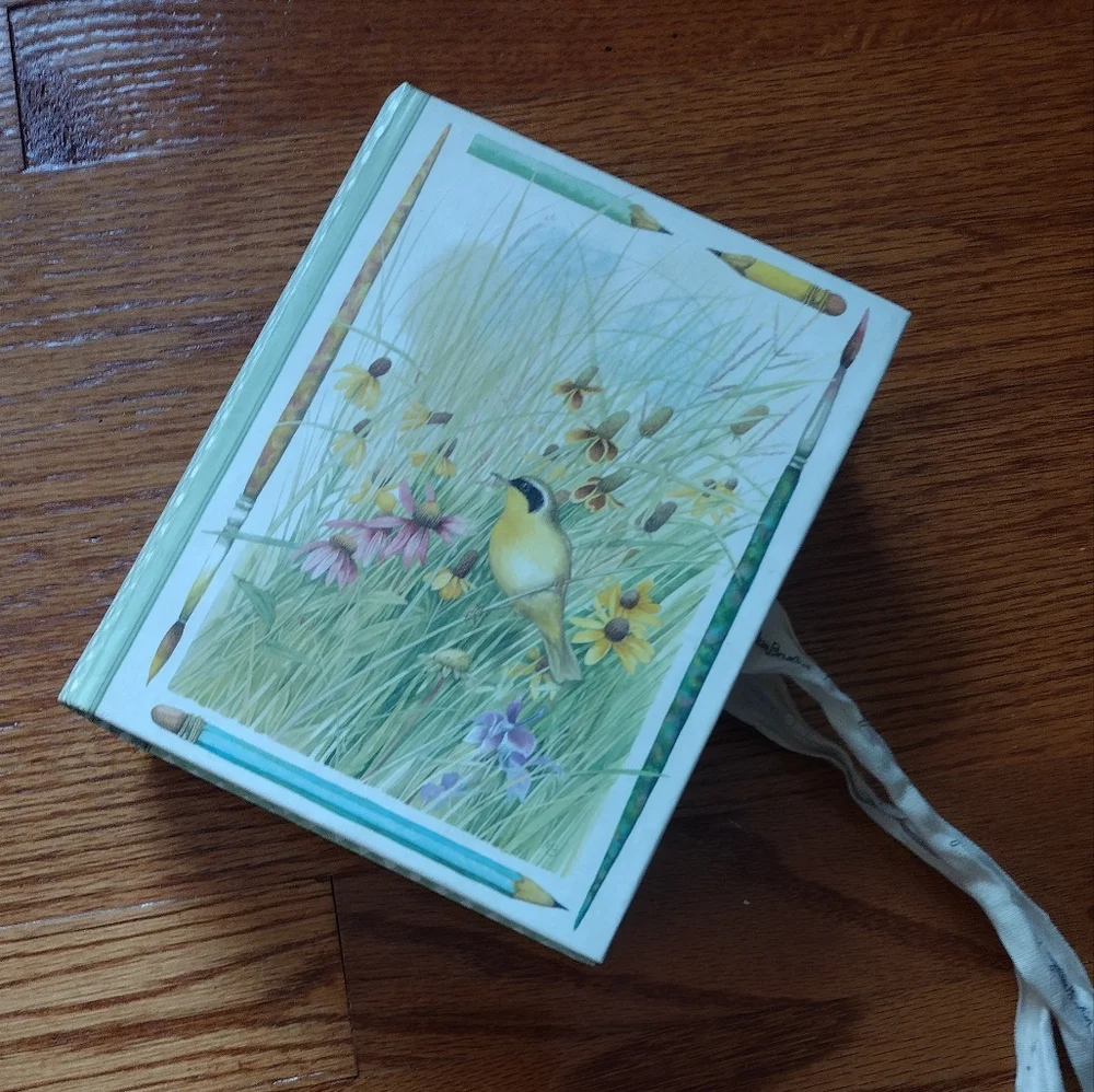 Marjolein Bastin by Hallmark Box with Yellow and Green Gingham and Bird Design